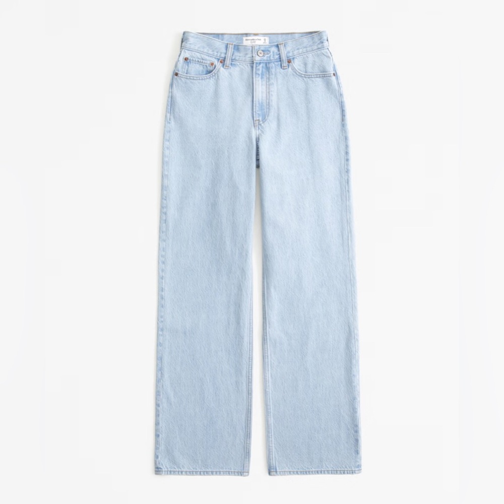 Abercrombie & Fitch High Rise Loose Jeans Women’s size 27/4 Reg in Light Marble